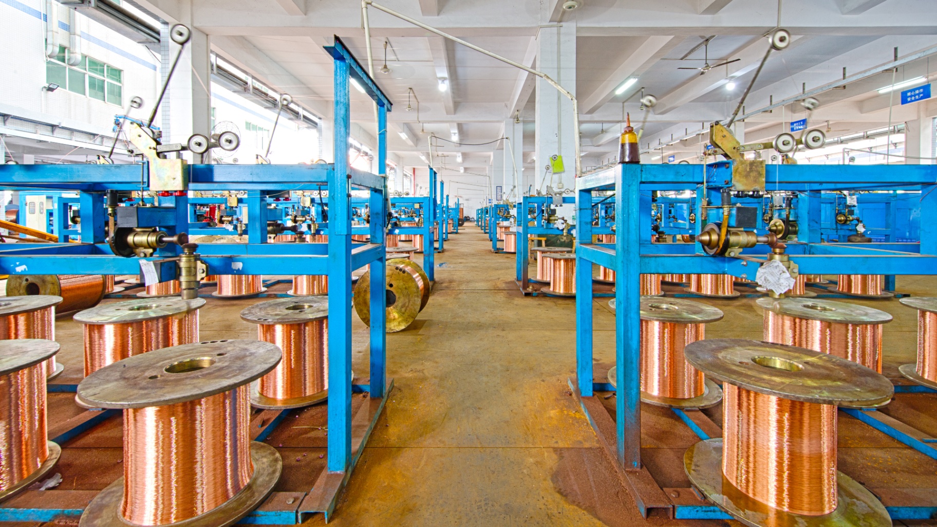 630 bunching line — fine copper strands